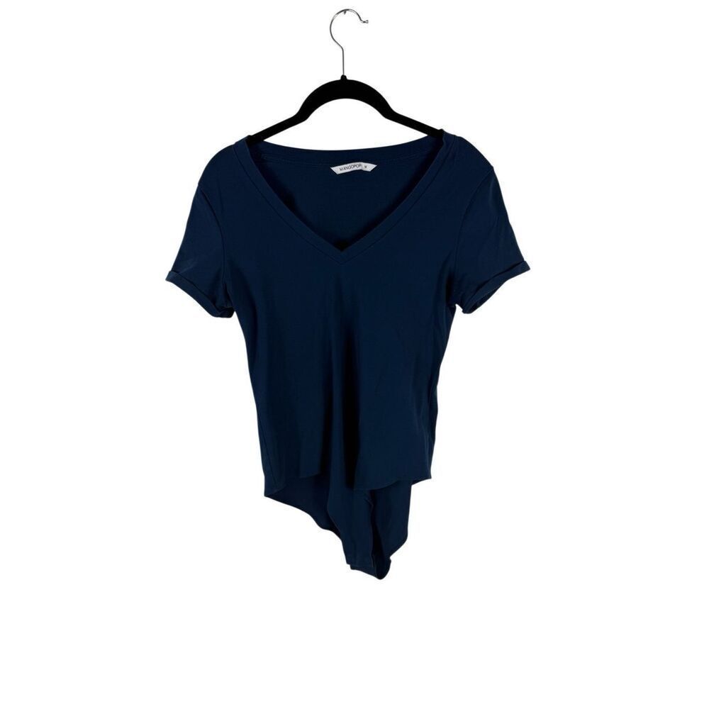 Mangopop Navy Short sleeve Bodysuit- size M